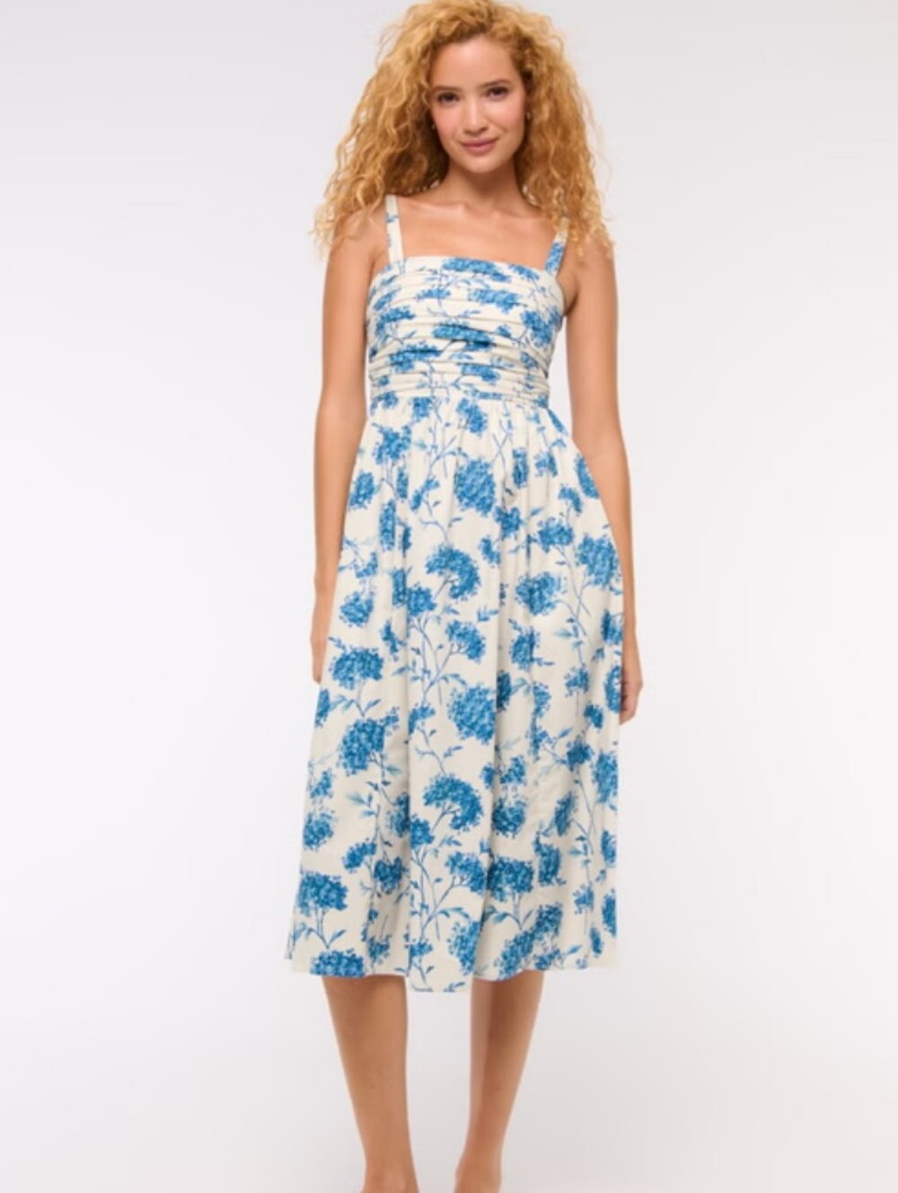 NWT Emerson Poplin Wife Strap Midi Dress Large Tall